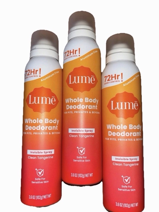 Lume Other - Whole Body Deodorant Invisible Spray — Clean Tangerine (Orange) 3 pack
